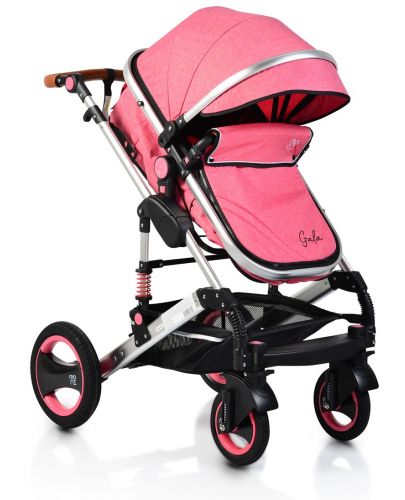Комбинирана детска количка Moni Gala - Розова - 1