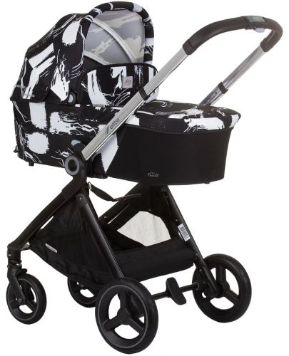 Комбинирана бебешка количка Chipolino - Елит, мастилен арт - 3
