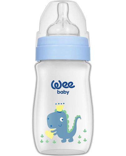 Комплект шишета и залъгалка Wee Baby - Dino, син - 3