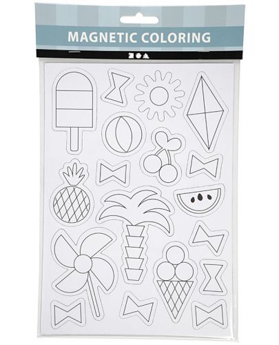 Комплект магнити за оцветяване Creativ Company - С летни мотиви - 1