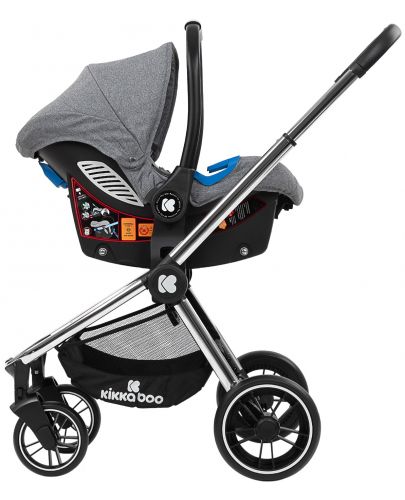 Комбинирана детска количка 3 в 1 Kikka Boo - Vicenza Premium, сива - 6