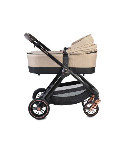 Комбинирана детска количка Cangaroo - Macan 2в1, бежова - 9