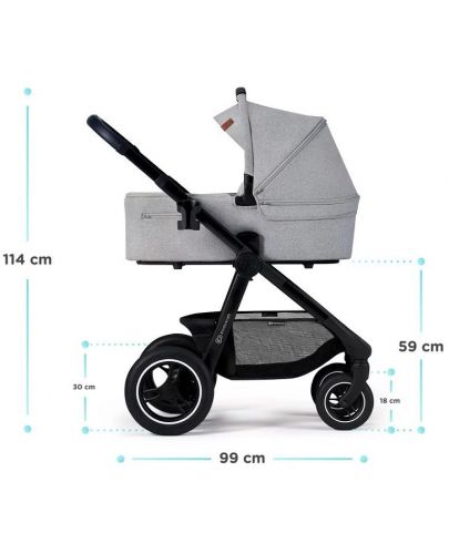 Комбинирана бебешка количка 2 в 1 KinderKraft - Everyday, синя - 8