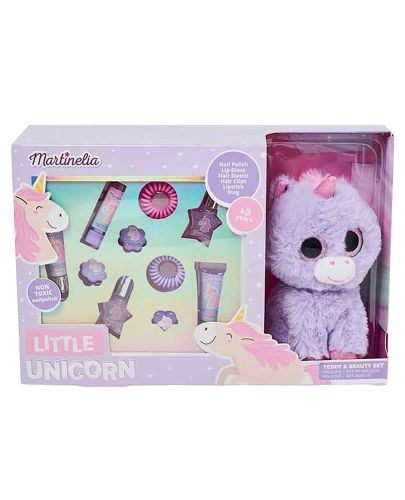 Козметичен комплект Martinelia Little Unicorn - С плюшена играчка - 1