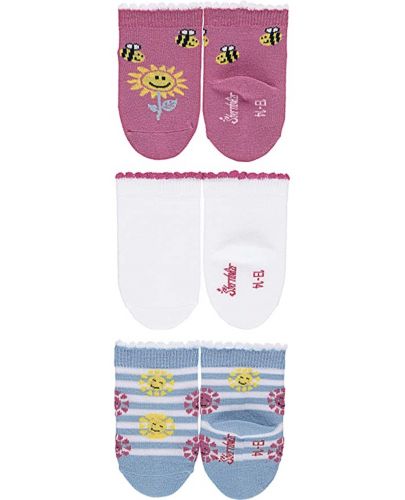 Комплект детски чорапи Sterntaler - На слънца, 17/18 размер, 6-12 месеца, 3 чифта - 2