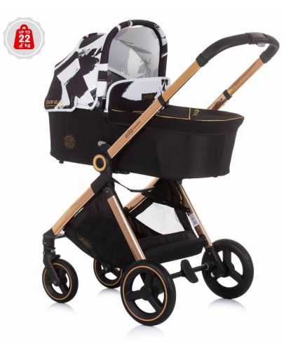 Комбинирана бебешка количка Chipolino - Елит, Черна - 3