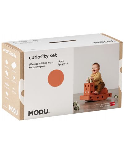 Комплект за игра Modu - Curiosity set, зрял портокал-млечно зелено - 2
