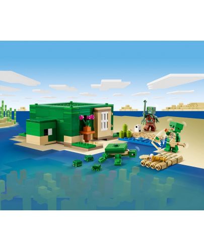 Конструктор LEGO Minecraft - Къщата на костенурката на плажа (21254) - 5