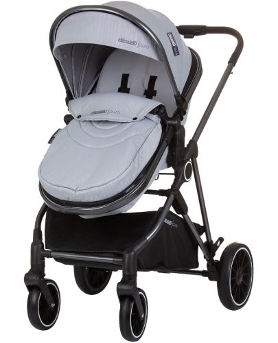 Комбинирана бебешка количка Chipolino - Аура, пепелно сива - 4