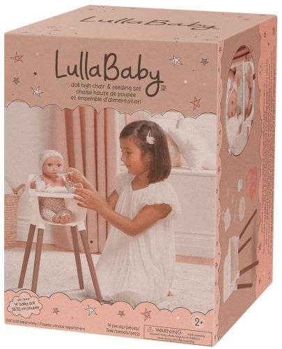 Комплект за кукли Battat Lulla Baby - Столче и аксесоари за хранене, 14 части - 2