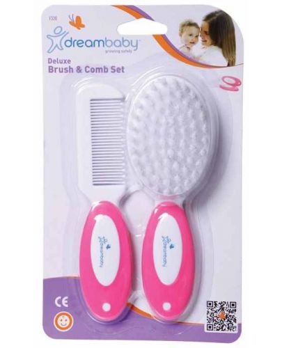 Комплект четка и гребен за коса Dreambaby - Розов - 2