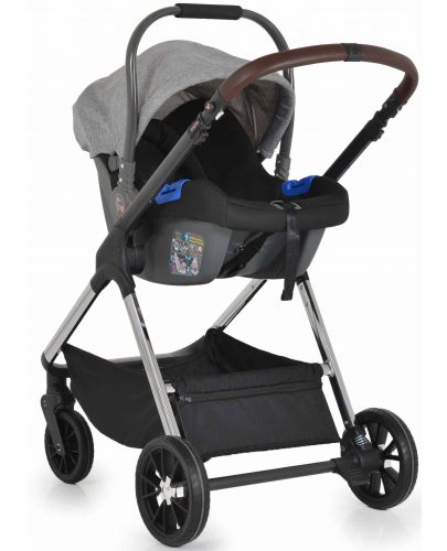 Комбинирана детска количка 3в1 Cangaroo - Empire, светлосив - 4