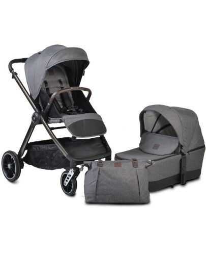 Комбинирана детска количка Cangaroo - Macan 2 в 1, сива - 1