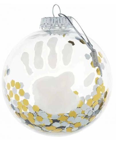 Коледна топка за бебешки отпечатък Baby Art - Прозрачна - 1