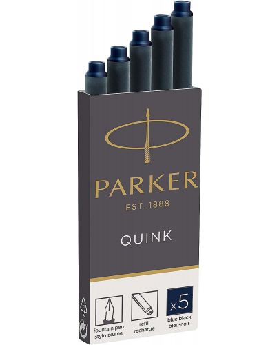 Комплект патрончета Parker Z11 - За писалка, 5 броя, тъмносини - 1
