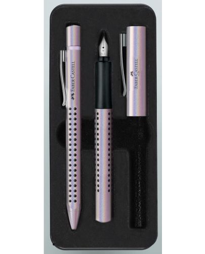 Комплект химикалка и писалка Faber-Castell Grip 2011 - Перлен - 1