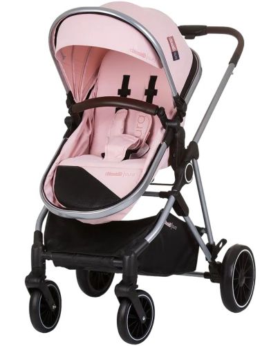 Комбинирана бебешка количка Chipolino - Аура, фламинго - 4