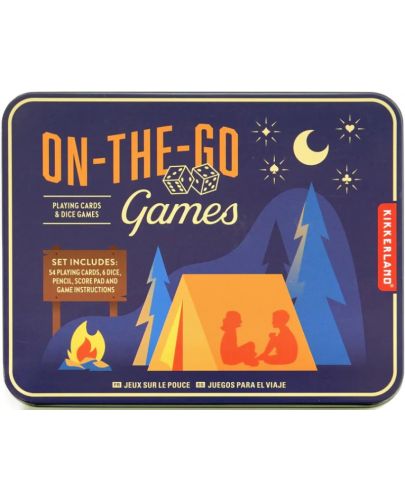Комплект игри в метална кутия Camping Games - 1