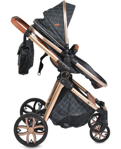 Комбинирана детска количка Moni - Alma, черна - 6