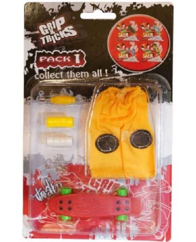 Комплект играчки за пръсти Grip&Trick - Penny Board, червен - 1