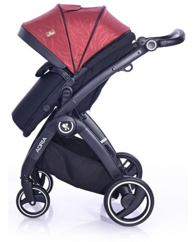 Комбинирана детска количка Lorelli - Adria, Black and Red - 8