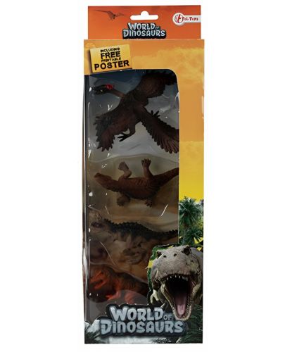 Комплект фигури Toi Toys World of Dinosaurs - Динозаври, 12 cm, асортимент - 3