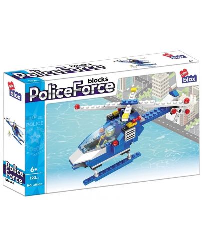 Конструктор Alleblox Police Force - Полицейски хеликоптер, 122 части - 1