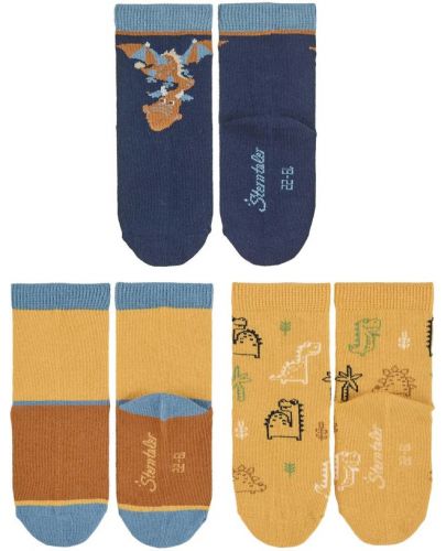 Комплект детски чорапи Sterntaler - За момче, 17/18 размер, 6-12 месеца, 3 чифта - 3
