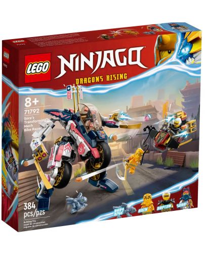 Конструктор LEGO Ninjago - Преоразуващ робот и състезателен мотоциклет (71792) - 1