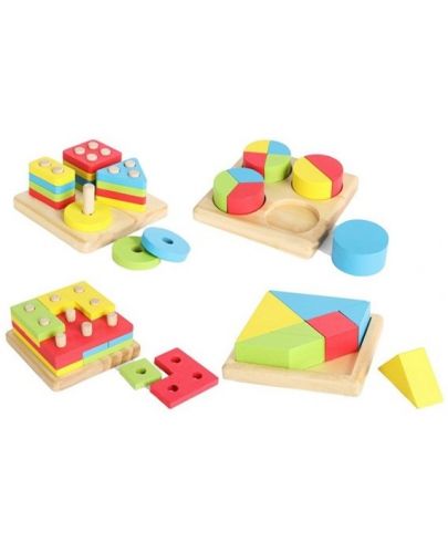 Комлект дървени игри Acool Toy - 4 вида - 1