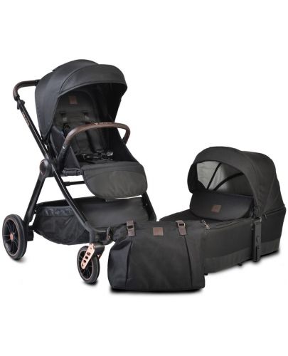 Комбинирана детска количка Cangaroo - Macan 2 в 1, черна - 1