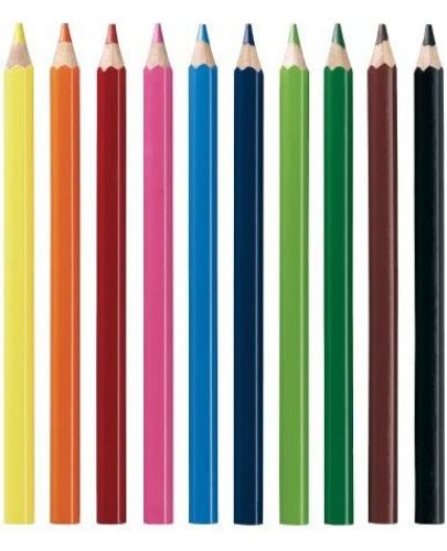 Комплект цветни моливи Herlitz - Jumbo, 10 броя - 2