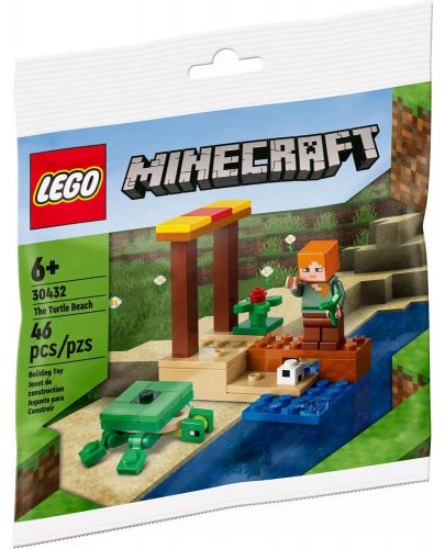 Конструктор LEGO Minecraft - Плажът на костенурките (30432) - 1