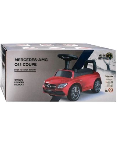 Кола за яздене Baby Mix - Mercedes Benz AMG C63 Coupe, червена - 7