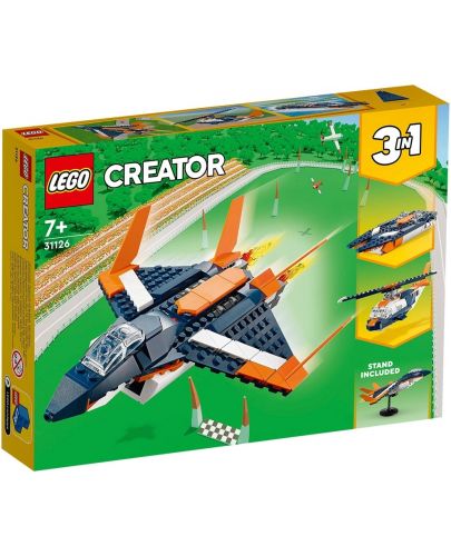 Конструктор LEGO Creator 3 в 1 - Свръхзвуков самолет (31126) - 1