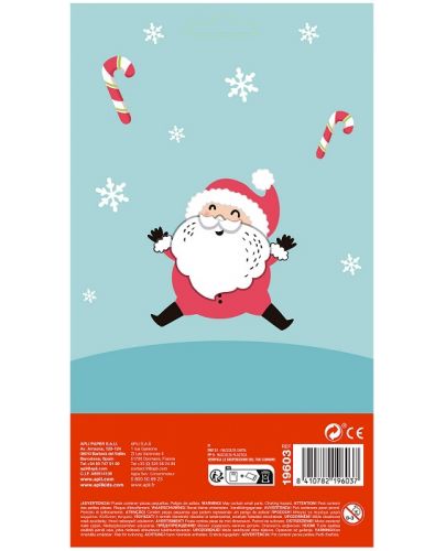 Коледни обемни стикери Коледна топка Apli Kids - Санта, 20 броя - 2