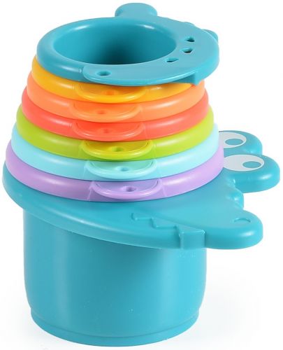 Комплект играчки за баня Huanger - Croc cups - 1