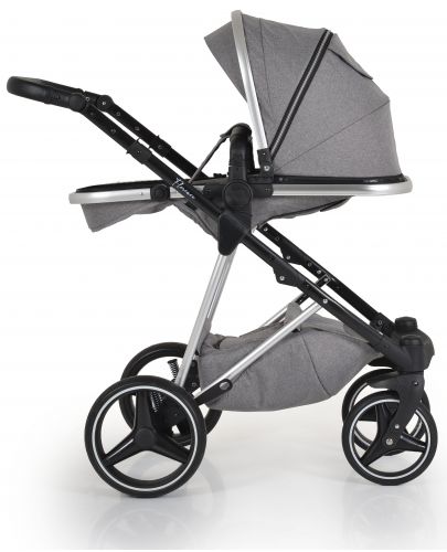 Комбинирана бебешка количка 3 в 1 Moni - Florence, сива - 8