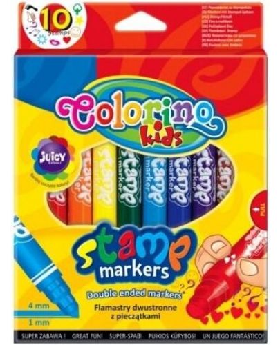 Комплект флумастери с печати Colorino Kids - 10 цвята - 1