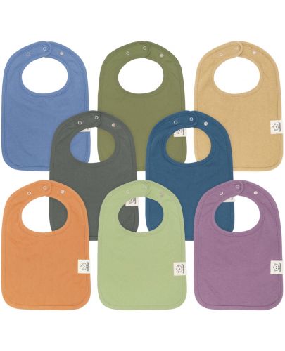 Комплект лигавници KeaBabies - Органичен памук, 8 броя - 1