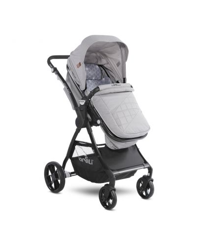 Бебешка комбинирана количка Lorelli - Starlight, сива - 4