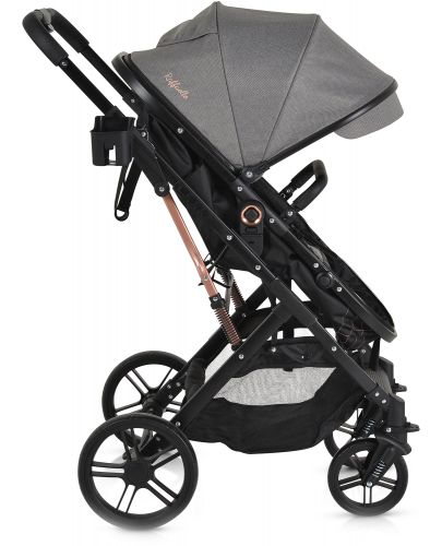 Комбинирана бебешка количка Moni - Raffaello, сива - 3
