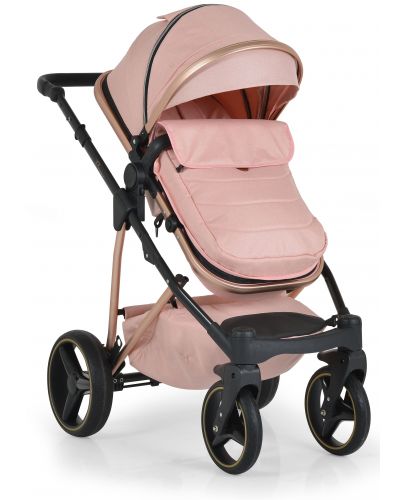 Комбинирана бебешка количка 3 в 1 Moni - Florence, розова - 2