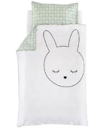 Комплект детски чаршафи Traumeland - Cuddly bunny, 100 х 135 cm - 1
