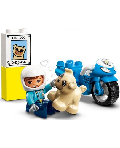 Конструктор Lego Duplo Town - Полицейски мотоциклет (10967) - 3