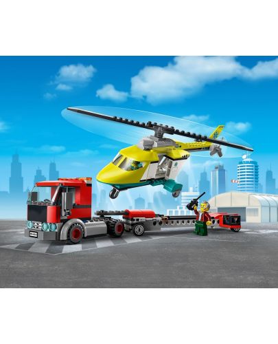 Конструктор Lego City - Превоз на спасителен хеликоптер (60343) - 3