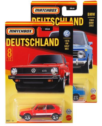 Количка Mattel Matchbox - Най-добрите автомобили на Германия, 1:64, асортимент - 1