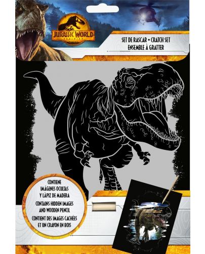 Комплект скреч карти Kids Licensing - Jurassic World - 1