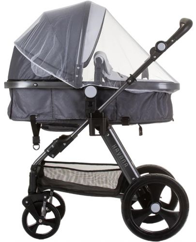 Комбинирана бебешка количка Chipolino - Хавана, сребристо сива - 8