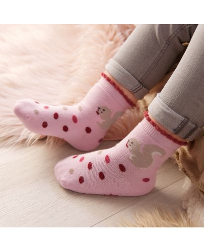 Комплект детски чорапи Sterntaler - С катеричка, 23/26 размер, 2-4 години, 3 чифта - 2